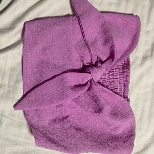Lavender Bow Bandeau Top